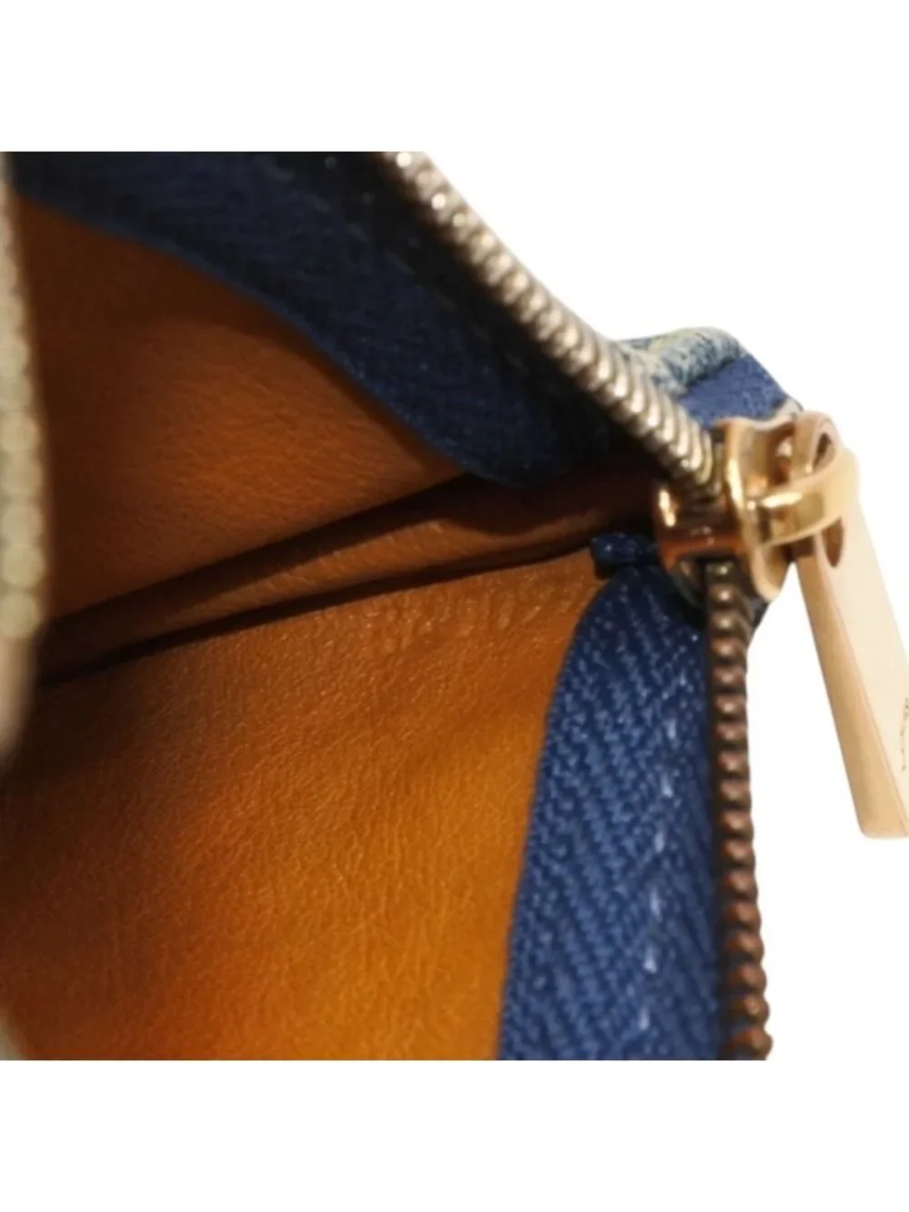 Louis Vuitton Monogram Denim Pochette Cles Coin Purse Blue